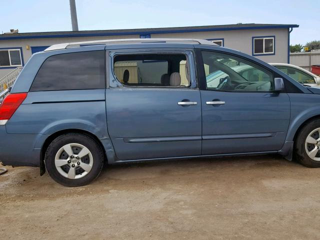 5N1BV28U78N117047 - 2008 NISSAN QUEST S SILVER photo 9