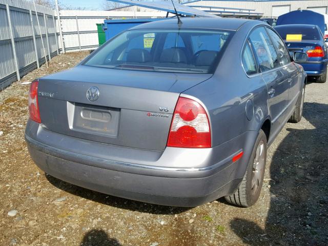 WVWTH63B12P452135 - 2002 VOLKSWAGEN PASSAT GLX GRAY photo 4