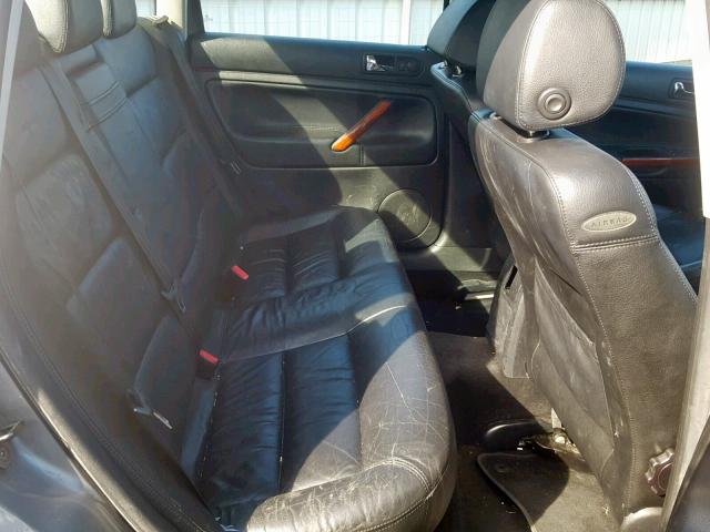 WVWTH63B12P452135 - 2002 VOLKSWAGEN PASSAT GLX GRAY photo 6