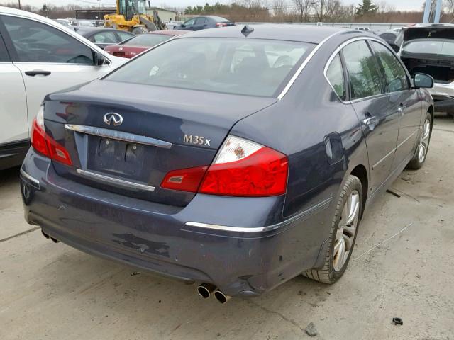 JNKCY01F49M850730 - 2009 INFINITI M35 BASE BLUE photo 4