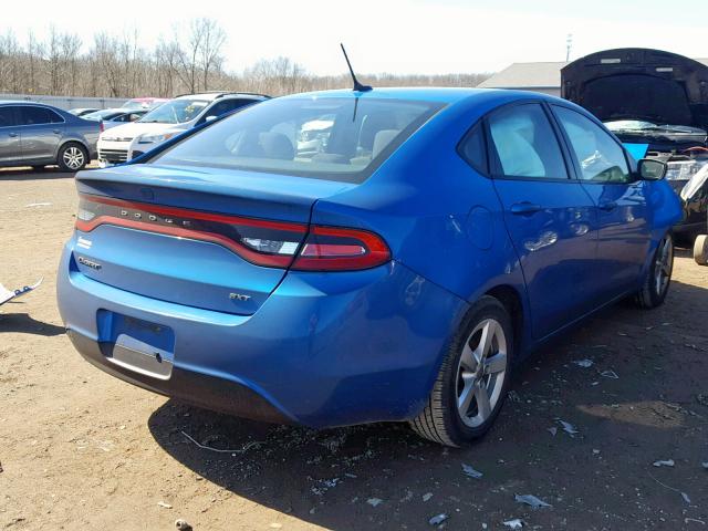 1C3CDFBB4FD174324 - 2015 DODGE DART SXT BLUE photo 4