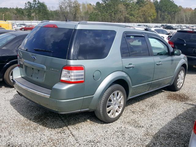 1FMDK03W28GA06439 - 2008 FORD TAURUS X L GREEN photo 4