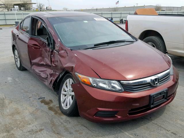 2HGFB2F95CH557171 - 2012 HONDA CIVIC EXL BURGUNDY photo 1