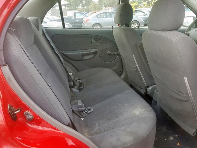 KNADC125X36229503 - 2003 KIA RIO RED photo 6