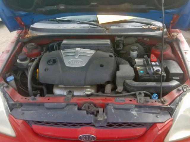 KNADC125X36229503 - 2003 KIA RIO RED photo 7