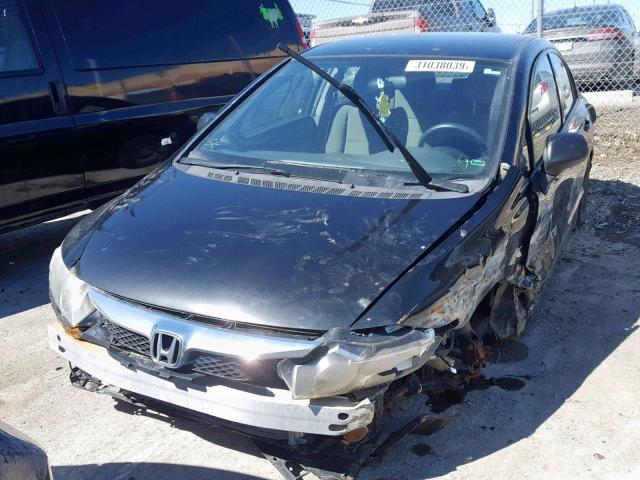 2HGFA1F26AH019186 - 2010 HONDA CIVIC DX BLACK photo 2