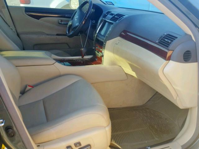 JTHBL46F995089844 - 2009 LEXUS LS 460 GREEN photo 5