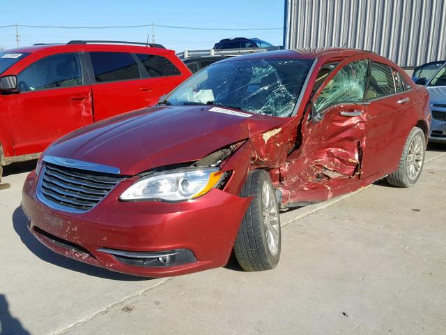 1C3CCBCGXCN326974 - 2012 CHRYSLER 200 LIMITE MAROON photo 2