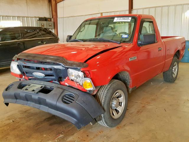 1FTYR10D88PA62332 - 2008 FORD RANGER RED photo 2