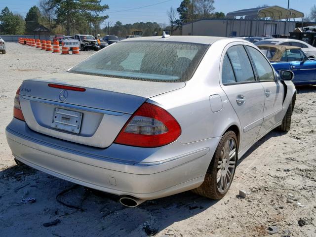 WDBUF56X78B307102 - 2008 MERCEDES-BENZ E 350 SILVER photo 4