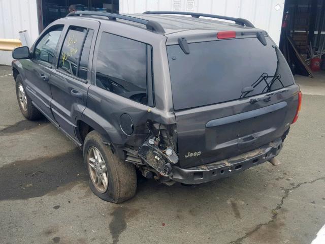 1J4GX48N74C412707 - 2004 JEEP GRAND CHER GRAY photo 3