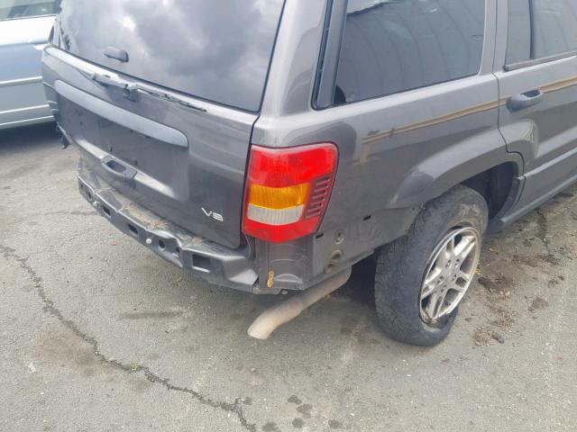 1J4GX48N74C412707 - 2004 JEEP GRAND CHER GRAY photo 9