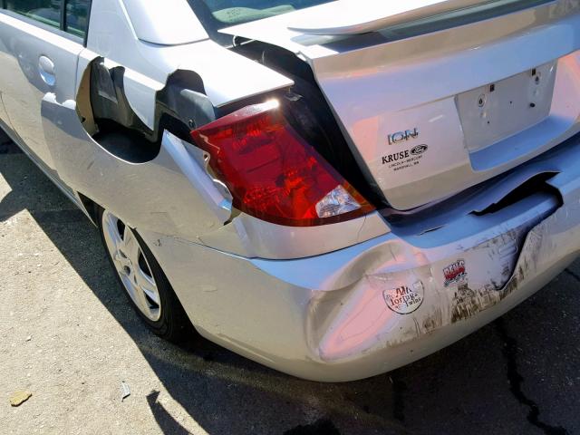 1G8AJ55F87Z160302 - 2007 SATURN ION LEVEL GRAY photo 9