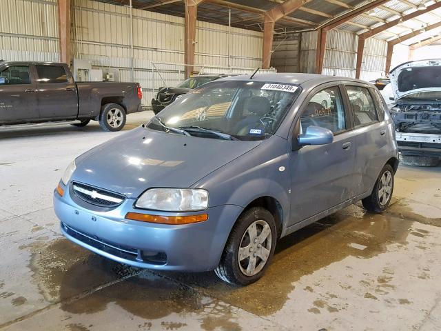 KL1TD66697B772650 - 2007 CHEVROLET AVEO BASE Көк фото 2