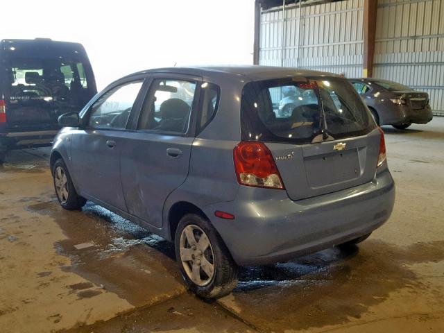 KL1TD66697B772650 - 2007 CHEVROLET AVEO BASE Көк фото 3