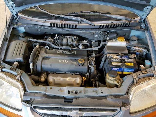 KL1TD66697B772650 - 2007 CHEVROLET AVEO BASE Көк фото 7