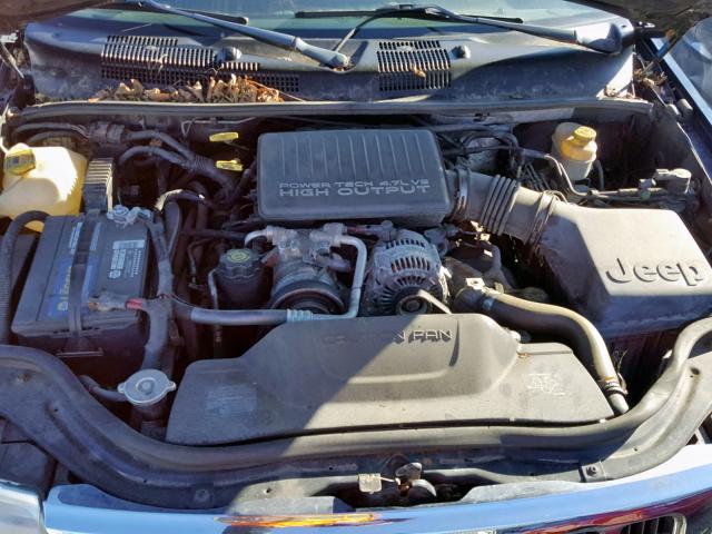 1J8GW68J44C138604 - 2004 JEEP GRAND CHER BLUE photo 7