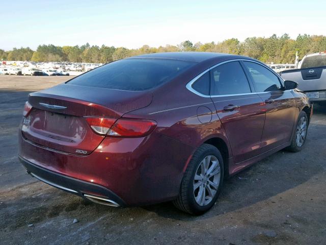 1C3CCCAG0FN756221 - 2015 CHRYSLER 200 LIMITE MAROON photo 4