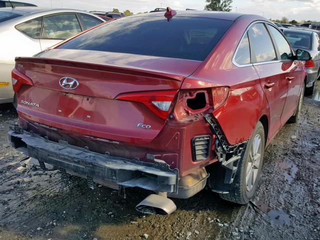 5NPE24AA2FH172864 - 2015 HYUNDAI SONATA ECO RED photo 4