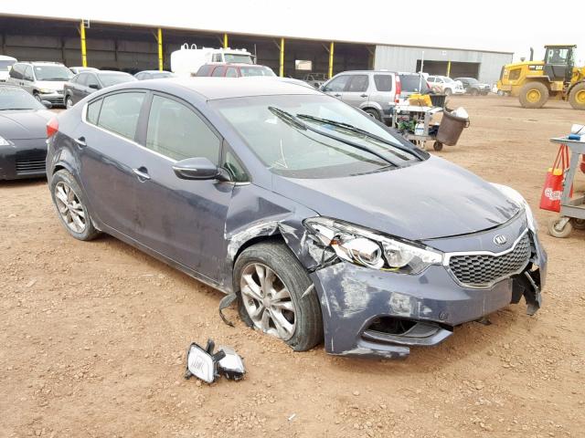 KNAFX4A85F5362240 - 2015 KIA FORTE EX BLUE photo 1