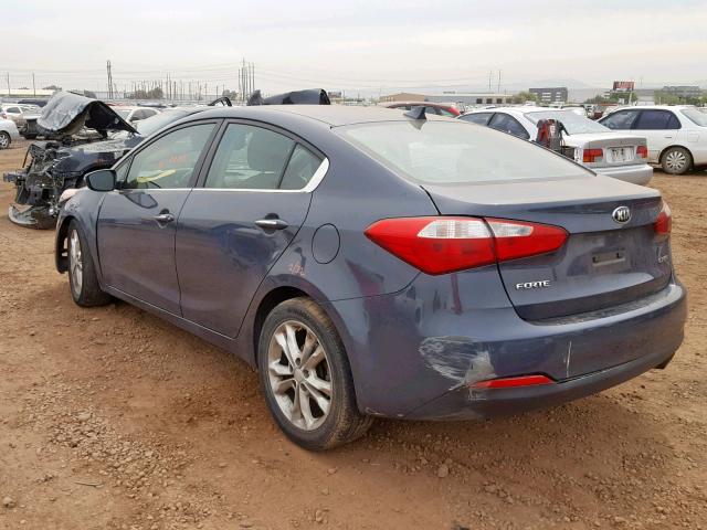 KNAFX4A85F5362240 - 2015 KIA FORTE EX BLUE photo 3