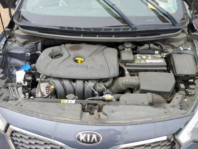 KNAFX4A85F5362240 - 2015 KIA FORTE EX BLUE photo 7