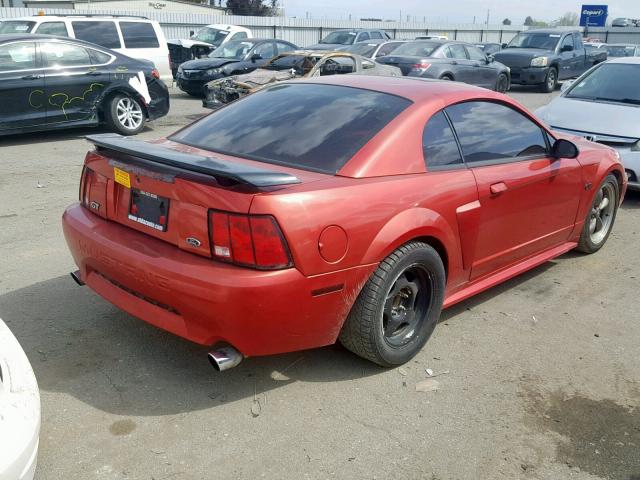 1FAFP42X71F136430 - 2001 FORD MUSTANG GT RED photo 4