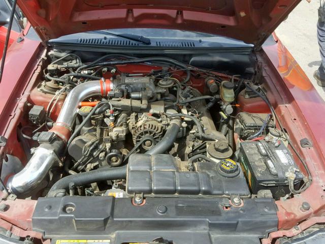 1FAFP42X71F136430 - 2001 FORD MUSTANG GT RED photo 7