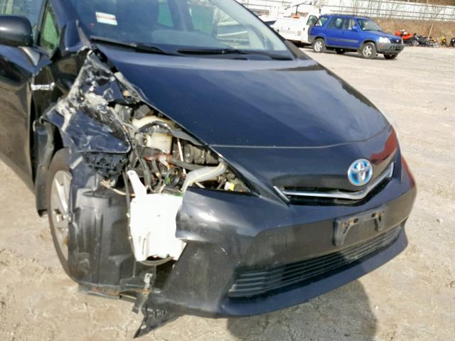 JTDZN3EU9C3070086 - 2012 TOYOTA PRIUS V BLACK photo 9