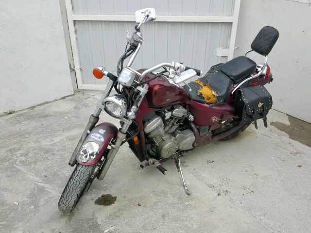 JH2PC210XKM102456 - 1989 HONDA VT600 C BURGUNDY photo 2