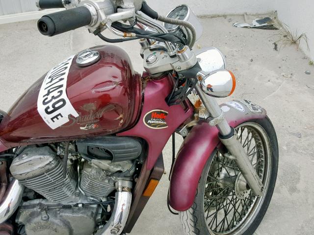 JH2PC210XKM102456 - 1989 HONDA VT600 C BURGUNDY photo 9