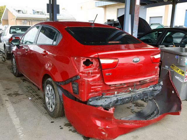 KNADM4A37F6438927 - 2015 KIA RIO LX RED photo 3