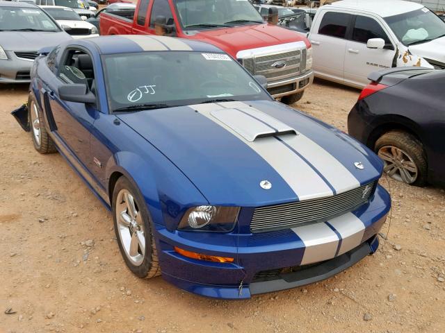 1ZVHT82H285150666 - 2008 FORD MUSTANG GT BLUE photo 1