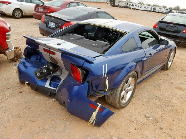 1ZVHT82H285150666 - 2008 FORD MUSTANG GT BLUE photo 4