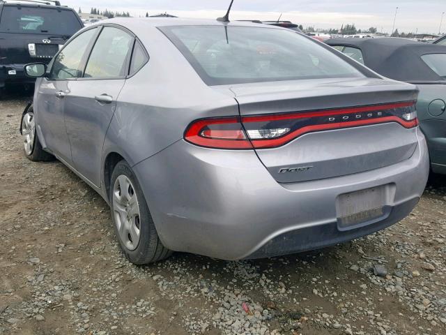 1C3CDFAAXGD624861 - 2016 DODGE DART SE SILVER photo 3