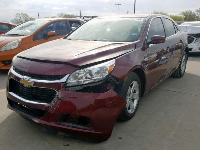 1G11C5SL8FF189320 - 2015 CHEVROLET MALIBU 1LT MAROON photo 2