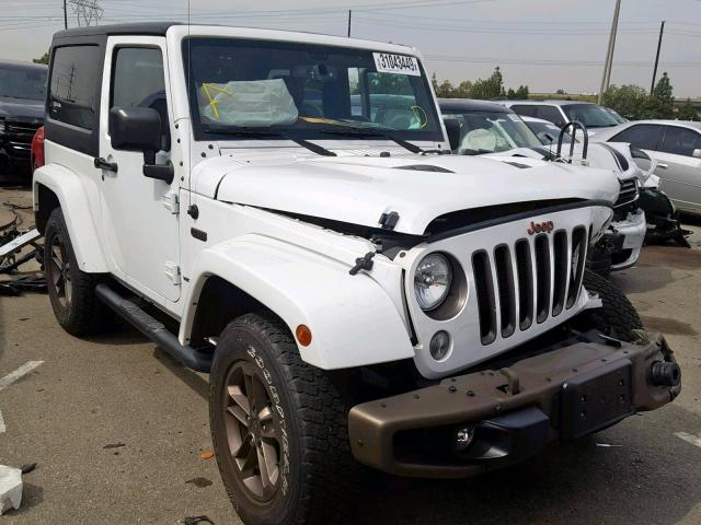 1C4AJWBG6GL340230 - 2016 JEEP WRANGLER S WHITE photo 1