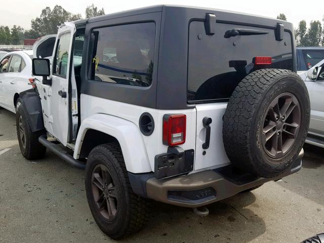 1C4AJWBG6GL340230 - 2016 JEEP WRANGLER S WHITE photo 3