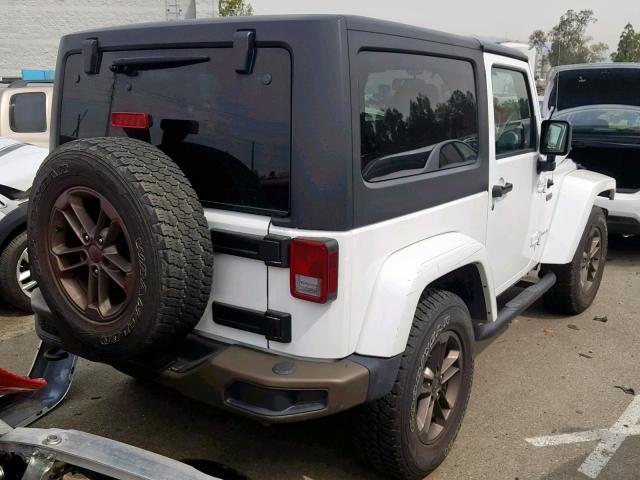1C4AJWBG6GL340230 - 2016 JEEP WRANGLER S WHITE photo 4