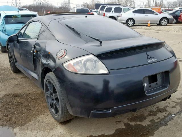 4A3AK64F17E073677 - 2007 MITSUBISHI ECLIPSE ES BLACK photo 3