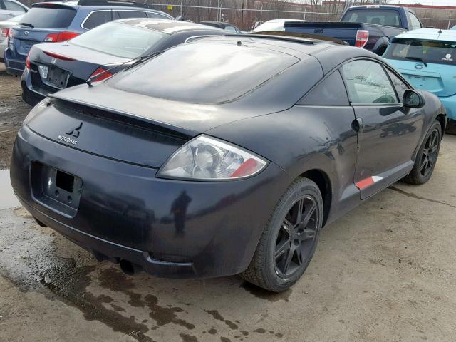 4A3AK64F17E073677 - 2007 MITSUBISHI ECLIPSE ES BLACK photo 4