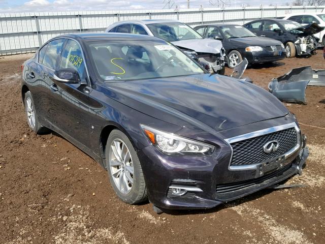 JN1BV7AR1EM701598 - 2014 INFINITI Q50 BASE CHARCOAL photo 1