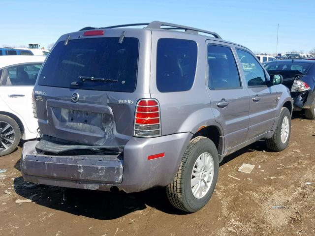 4M2YU911X7KJ16706 - 2007 MERCURY MARINER LU GRAY photo 4