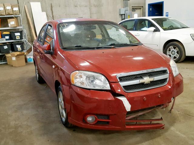 KL1TG566X7B114966 - 2007 CHEVROLET AVEO LT RED photo 1