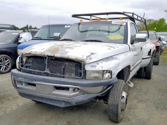 1B7MF36D6VJ525223 - 1997 DODGE RAM 3500 WHITE photo 2