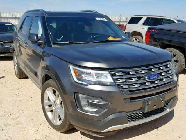 1FM5K7F80GGB17743 - 2016 FORD EXPLORER L CHARCOAL photo 1