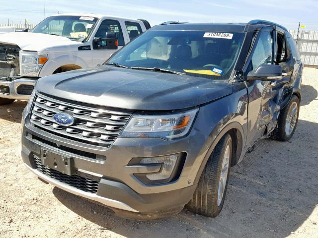 1FM5K7F80GGB17743 - 2016 FORD EXPLORER L CHARCOAL photo 2