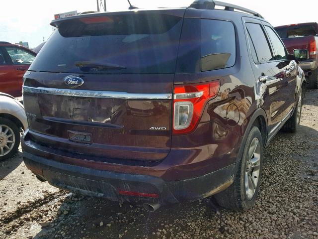 1FMHK8F86CGA48196 - 2012 FORD EXPLORER L BROWN photo 4