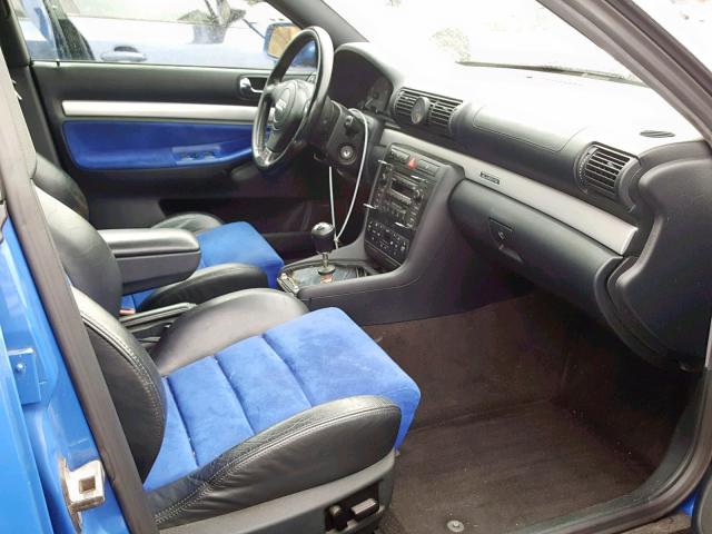 WAUDD68DXYA144075 - 2000 AUDI S4 2.7 QUA BLUE photo 5