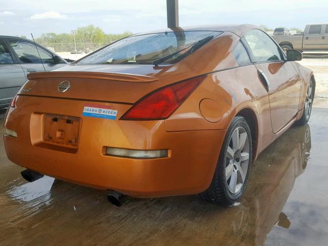 JN1AZ34D63T102711 - 2003 NISSAN 350Z COUPE ORANGE photo 4